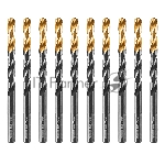 Сверло по металлу, 7 мм, HSS-Tin, Golden Tip, 10 шт. Denzel