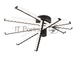 Потолочный светодиодный светильник Ambrella light FL6222 BK черный 70W 3000K-6400K 605*605*170 (ПДУ ИК)