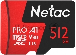 Карта MicroSD card Netac P500 Extreme Pro 512GB, retail version w/SD adapter