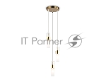 Подвесной светильник LH55112/3 BS/FR/TI латунь/белый матовый/янтарь E14*3 max 40W D220*1200