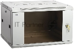 Шкаф ITK LINEA W 6U 600x450 мм дверь стекло, RAL7035