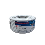 Провод соединительный ПВС Rexant 3x0,75 мм², белый, длина 20 метров, ГОСТ 7399-97