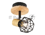 Светильник Ambrella light TR8751 BK/WD черный/дерево IP20 E27 D115*175