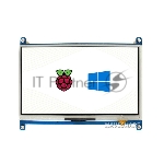 Резистивный сенсорный дисплей без корпуса ACD18-RA418 Waveshare 7"; 1024x600 IPS матрица, вход HDMI, питание по USB, для Raspberry Pi 3