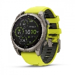Умные часы Garmin Fenix 8, 1.6" AMOLED, Wi-Fi, Bluetooth, NFC, 100м, серебристый / желтый