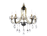 Светильник Ambrella light TR4952/5 BK/GD/CL черный/золото/прозрачный E14*5 max 40W D620*670