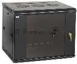 Шкаф ITK LINEA W 9U 600x450 мм дверь стекло, RAL9005