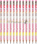 Карандаш чернографитный Deli MiYou EC012-2B 2B, шестигранный, картонная коробка (12шт), вид 6