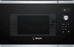 Встраиваемая микроволновая печь Bosch BFL524MS0 нержавеющая сталь, 20 л, 800 Вт, переключатели - поворотный механизм/сенсор