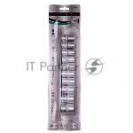 Набор торцевых головок Stels 1/2", 6-ти гр., CrV, 10 шт., 10-22мм