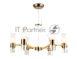 Люстра Ambrella light LH55114/6 BS/FR/TI латунь/белый матовый/янтарь E14*6 max 40W D650*1080