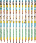 Карандаш чернографитный Deli MiYou EC012-2B 2B, шестигранный, картонная коробка (12шт), вид 5