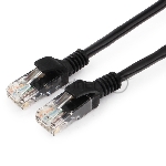 Патч-корд медный UTP Cablexpert PP10-3M/BK cat.5e, 3м, литой, многожильный, черный