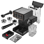 Кофеварка рожкового типа электрическая Endever Costa-1091, объем-1,8л, цвет черный/стальной, мощность 1350 Вт, давление 20 бар, 2 шт/уп, вид 2