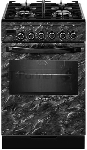 Плита комбинированная Gefest ПГЭ 5502-04 0053 черный, конфорок 4 шт, духовка 55 л, 50 см x 85 см x 58.5 см