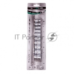Набор торцевых головок 3/8", 6-ти гр., CrV, 10шт., 8-19мм Stels