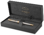 Ручка шариковая Parker Sonnet Core K527 (CW1931507) Stainless Steel GT, M, черные чернила, подарочная коробка