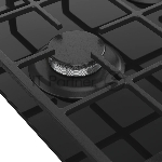 Варочная поверхность MONSHER MGG 42 Noir, High-Tech, газ, 45 см, газ-контроль, автоматический электроподжиг, чугунные решетки, форсунки под сжиженый газ, конфорки SABAF, поворотные переключатели, цвет черный