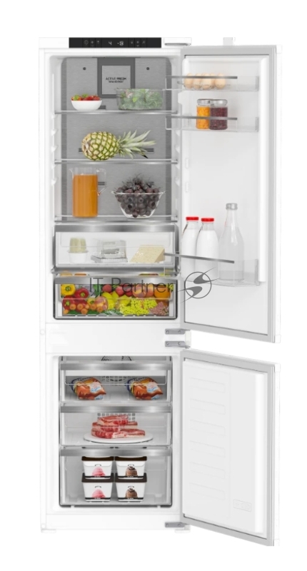 Холодильник встраиваемый Hotpoint HBDR 18I, двухкамерный, 185/69л, морозилка снизу