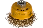Кордщетка STAYER 35125-075_z01чашечная витая латунированная стальная проволока 0.3мм 75мм/М14