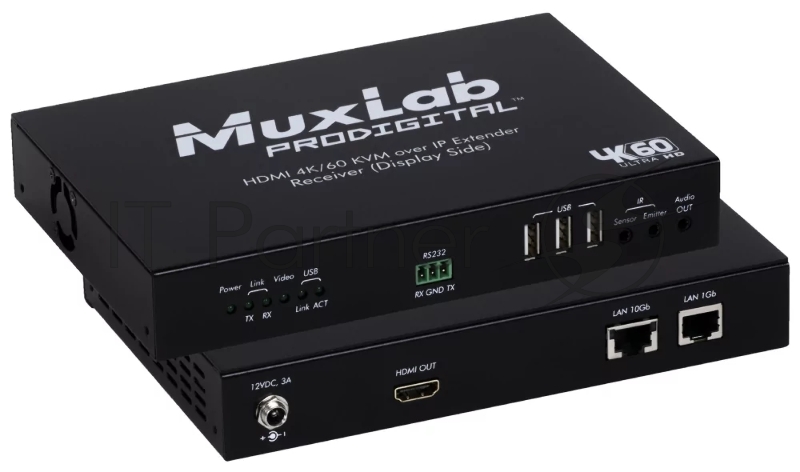 Приемник HDMI KVM OVER IP MuxLab 500760-RX-KVM поддержка 4К60 (SDVoE)