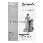 Домкрат гидравлический бутылочный Matrix, 2 т, h подъема 181–345 мм