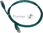 Патч-корд LANMASTER TWT UTP cat.5e, с заливными колпачками, 15.0 м, зеленый