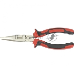 Длинногубцы Matrix NICKEL 17166 180 мм, прямые никелированные, двухкомпонентные рукоятки