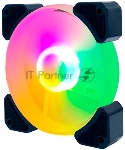 Вентилятор для корпуса Eurocase EU-FN120ARGB_8 BL YF120-12 Black,120 ARGB fan 3pin+AURA 5V3pin female and male connector with brown box,3pcs in big br