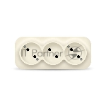 Розетка 3-м ОП 10А IP20 без заземл. сл. кость IONICH 1450