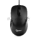 Мышь проводная Gembird MOP-110 черный, 1000 dpi, USB, кнопки - 3