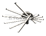 Потолочный светодиодный светильник Ambrella light FL6232 BK черный 96W 3000K-6400K 605*605*200 (ПДУ ИК)