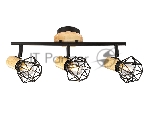 Светильник Ambrella light TR8753/3 BK/WD черный/дерево IP20 E27/3 435*115*200