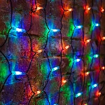 Гирлянда Neon-night "Сеть" 2x3м, черный каучук, 432 LED Мультиколор