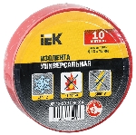 Изолента Iek UIZ-13-10-10M-K04 0,13х15 мм красная 10 метров ИЭК
