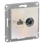 Розетка телевизионная +комп двойная RJ45+TV, кат.5E, механизм ATN000489 Schneider Electric Жемчуг