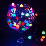 Гирлянда Neon-night "Мультишарики" Ø17,5мм, 20 м, черный ПВХ, 200 диодов, цвет RGb