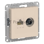 Механизм розетки 2-м AtlasDesign комп. RJ45 кат.5E+TV беж. SchE ATN000289