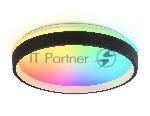 Светодиодный светильник RGB Ambrella light FZ604 BK/GD черный/золото IP20 46W 3000K-6500K+RGB D390*80 (ПДУ ИК)