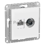 Механизм розетки 2-м AtlasDesign комп. RJ45 кат.5E+TV белый SchE ATN000189