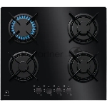 Газовая варочная поверхность Electrolux EGT6242NVK, 4 конфорки, закаленное стекло, 7700 Вт