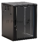 Шкаф телекоммуникационный настенный Hyperline TWB, 19", 22U, 1086х600х450 мм (ВхШхГ), дверь: стекло, разборный, цвет: чёрный