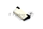 Разъем FPC  Half Coverage Top Contact 1.0K-BS-6PWB 6 pin высота 2мм шаг 1мм