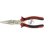 Длинногубцы Matrix NICKEL 17168 200 мм, прямые никелированные, двухкомпонентные рукоятки