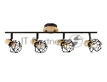 Светильник Ambrella light TR8754/4 BK/WD черный/дерево IP20 E27/4 615*115*200