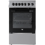 Плита электрическая Beko FFSE57114GS серебристый, конфорок 4 шт, духовка 55 л, 50 см x 85 см x 60 см