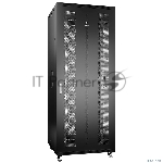 Шкаф серверный напольный Cabeus ND-05C-42U80/100-BK IP20, 42U, 2055х800х1000 мм (ВхШхГ), дверь: перфорация, боковая панель: сплошная, разборный, черный, вид 4