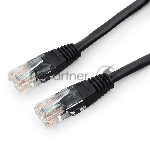 Патч-корд UTP Cablexpert PP12-3M/BK 5e, 3м, литой, многожильный, черный