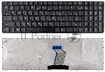 Клавиатура для ноутбука Lenovo IdeaPad B570 B580 V570 Z570 Z575 B590 черная с черной рамкой