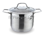 KELLI KL-4226 14,0л КАСТРЮЛЯ Объем 14 л Высокачественная нержавеющая сталь 5-ти слойное капсульное дно Подходит для индукции Стеклянная жаропрочная крышка с паровыпуском диаметром 28 см Удобные термостойкие клепаные ручки Матовая внутри и снаружи Мерная шкала внутри кастрюли